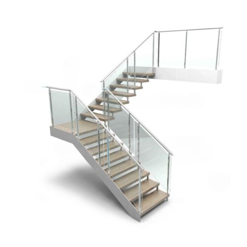 Barandilla con Postes y Vidrio BL-R5-V1