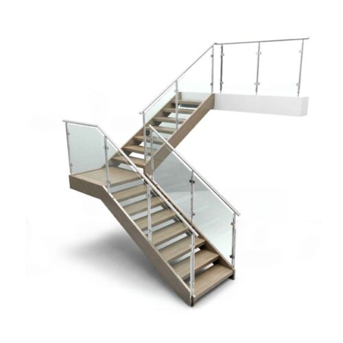 Barandilla con Postes y Vidrios BL-R5-V2