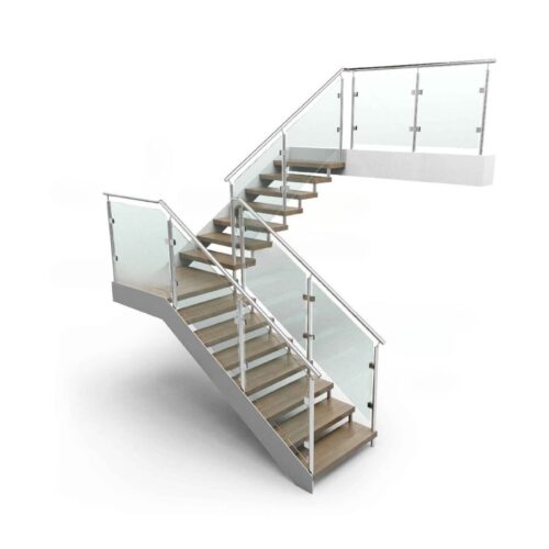 Barandilla con Postes y Vidrios BL-R6-V1