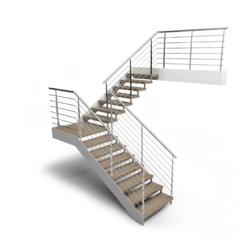 Barandilla con postes y varillas BL-R4-C